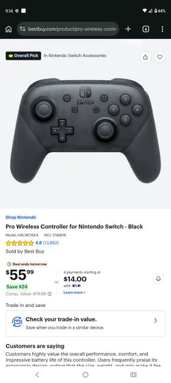 Nintendo switch wireless controller