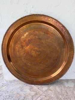Vintage Brass Chinese tray 36inches