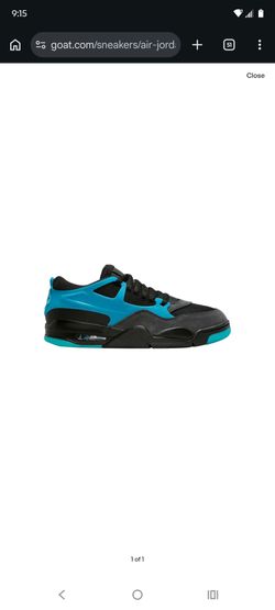 Nike Air Jordan 4 rm (gs) size 7.5 women's 6 youth black and gamma blue new in box