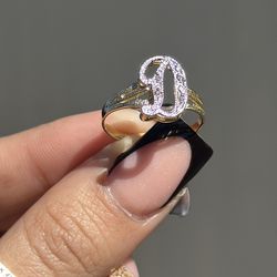 14k Gold Letter D Ring 