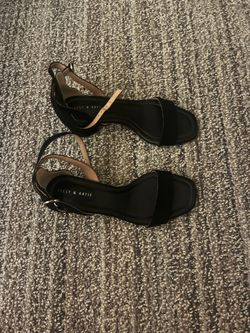 Black Strappy Wedges