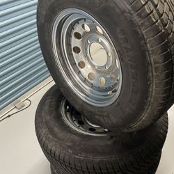 Used Trailer Tires And 6 Lug Wheels Set