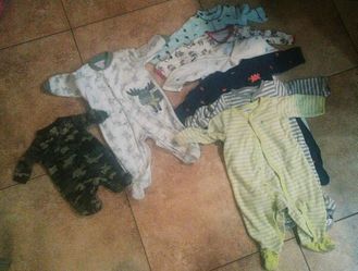 0 to 9 Month Longsleeve Boy Onesies