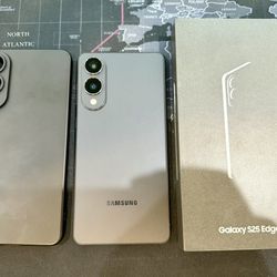 Samsung Galaxy S25 Edge 256GB Jet Black – Unlocked All Carriers – Dual SIM + Case + Box – $599