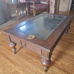 Solid Coffee Table & 2 End Tables