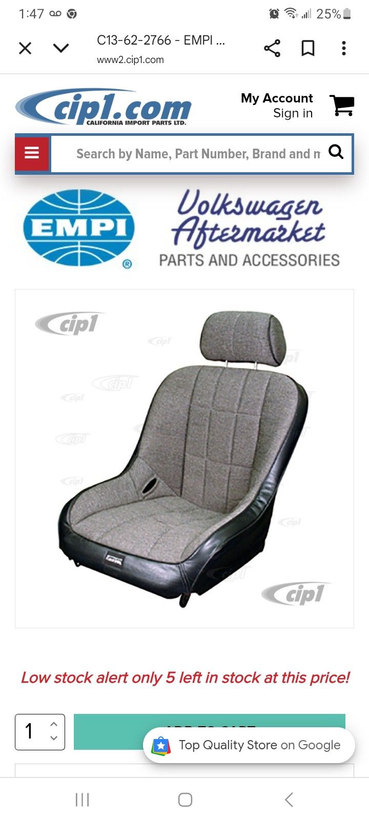 Empi Racetrim 100% New Seats $400!