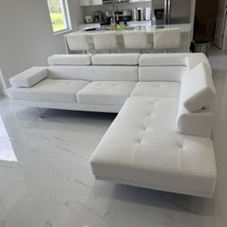 Brand New Leather Sectional Sofa / Sofa Seccional Nuevo a Estrenar … Fast 🚚