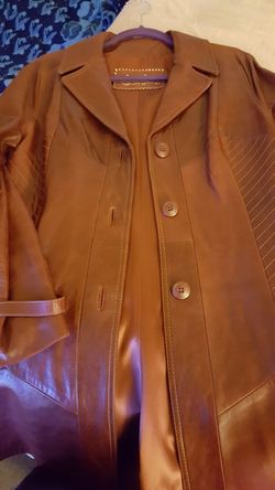 Leather coat