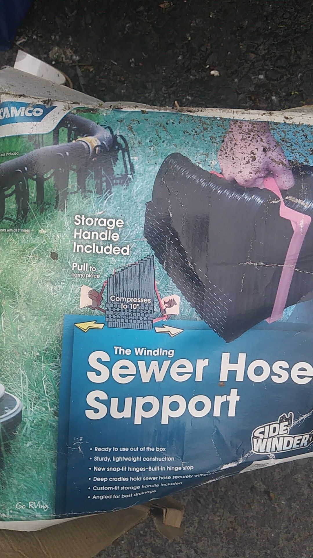 RV SEWER HOSE SUPPORT