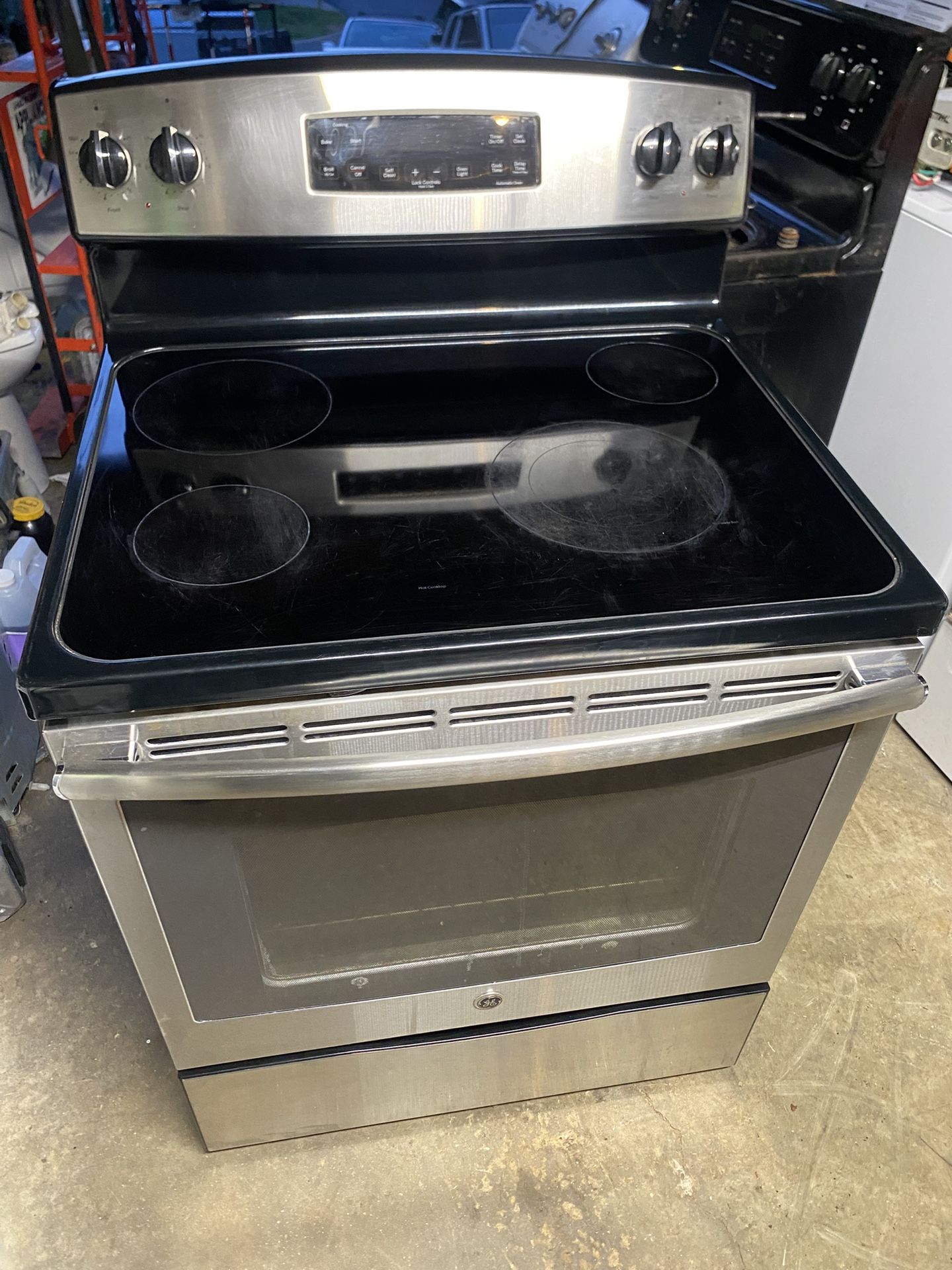 Electric Stove GE Stainless Steel Glass 