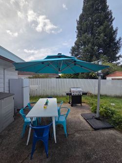 Patio Umbrella with Solar Lights