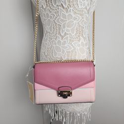 New Michael Kors Kinsley Medium Flap Shoulder Bag in Blossom