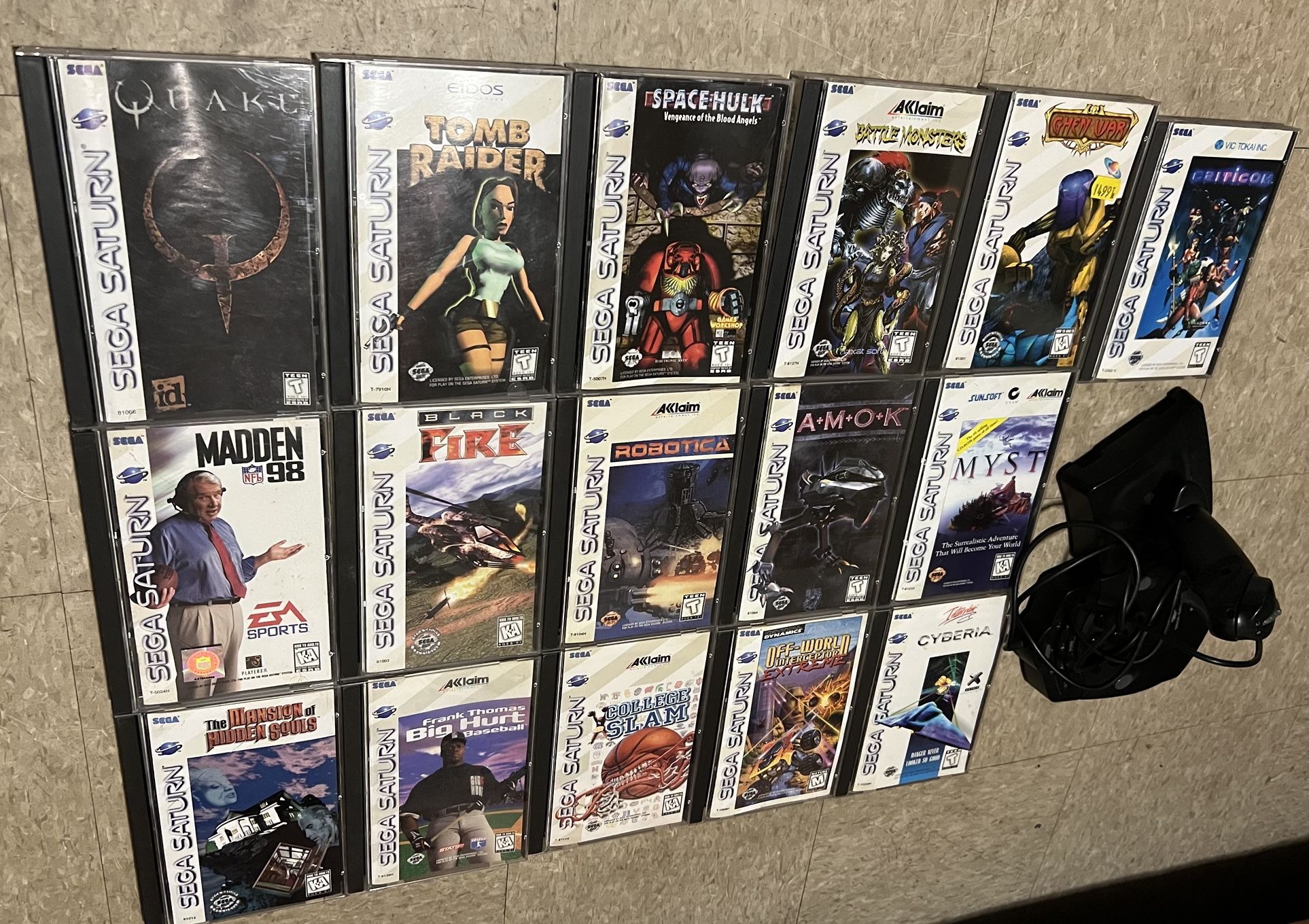 Sega Saturn Video Game Lot Bundle Games
