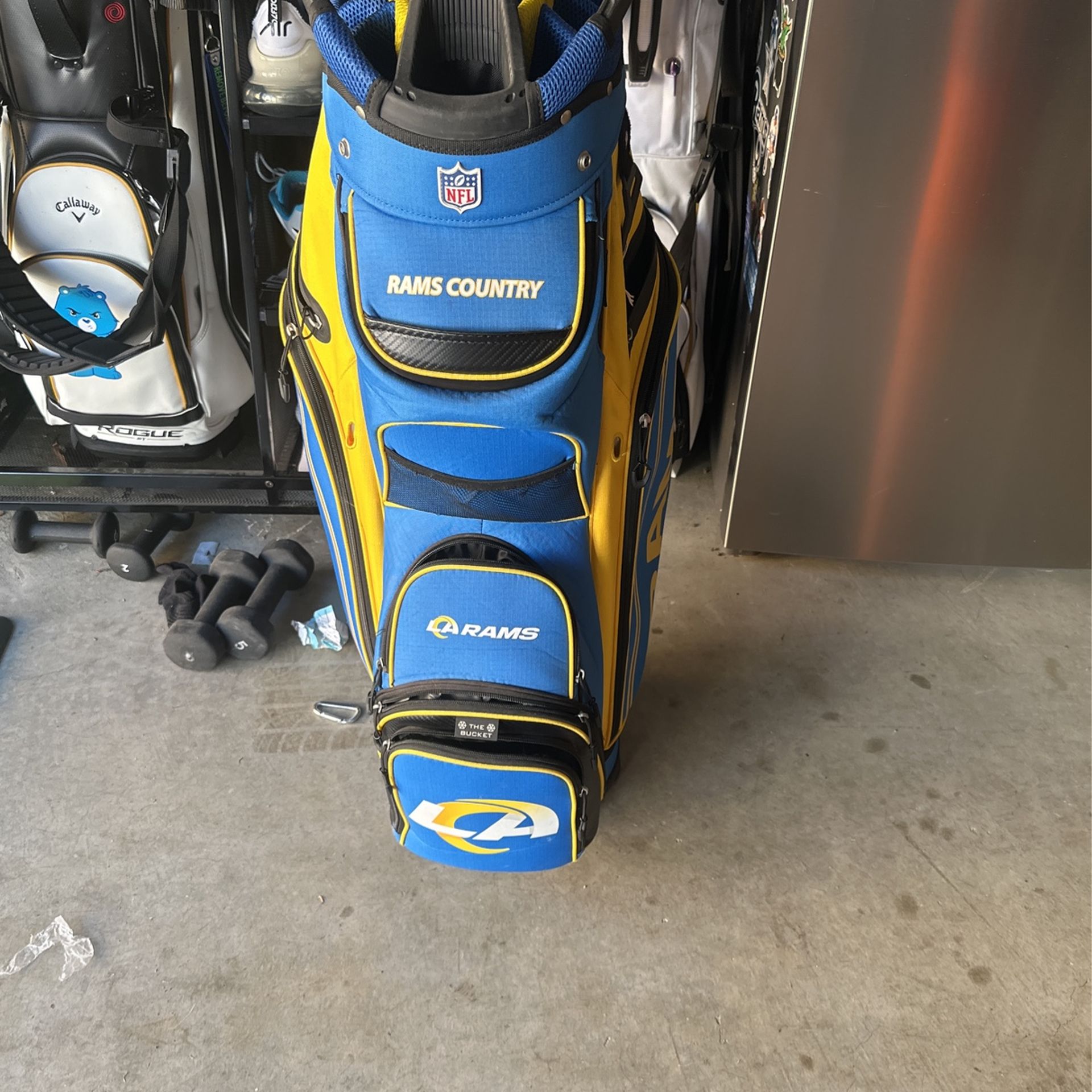 Los Angeles Rams Golf Bag 14-way Cart Bag.