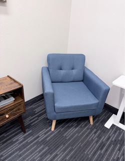 Blue accent chair