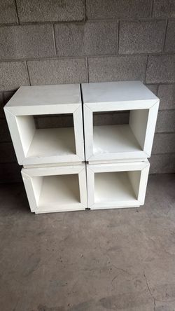 4 West Elm cube end tables 1 price