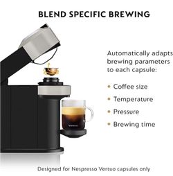 Vertuo Next Light Gray & Milk Frother Bundle, Vertuo Coffee Machine