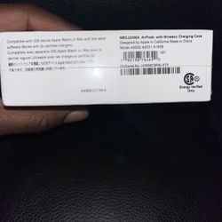 Brand New 1:1 1irpods  (2nd Gen) with Wireless Charging Case – $80
