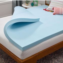 Linenspa Memory Foam Mattress Topper, Full Size - 3 Inch Gel Infused Memory Foam - Plush Feel - Cooling and Pressure Relieving , Full Sizr