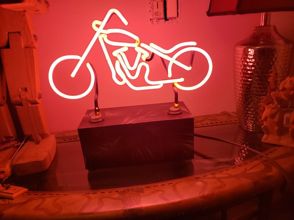 MOTORCYCLE NEON SCULPTURE (1 OF A KIND)  approx 30 Years Old