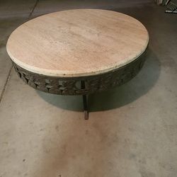 Antique Marble Coffee Table 3-4 Ft Around 