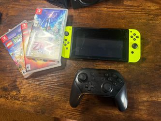 Nintendo Switch Bundle with Pro Controller and Games