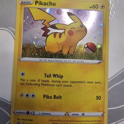 pikachu pokemon card tail whip 2020 pikachu Tail Whip Pokmon Card/ RARE Holographic Foil NM Unplayed