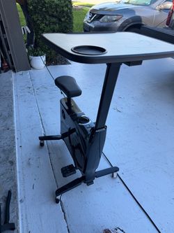 Exercise bike with table