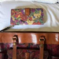 leather set purse and wallet 