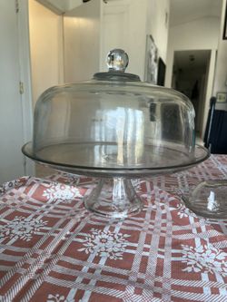 Vintage Glass Cake Plate Stand