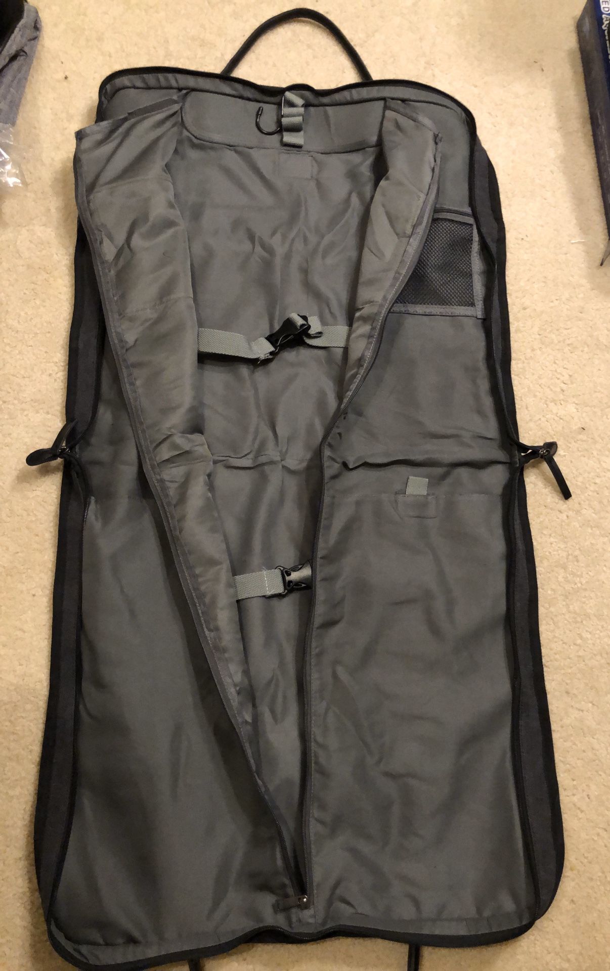 TFSKY Casual Suit Bag Carry On Garment Bag Flight Bag Canvas Suit Shoulder Bag for Travel & Business Trips With Shoulder Strap (Style3, Black)