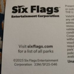 2 Tickets To Six Flags
