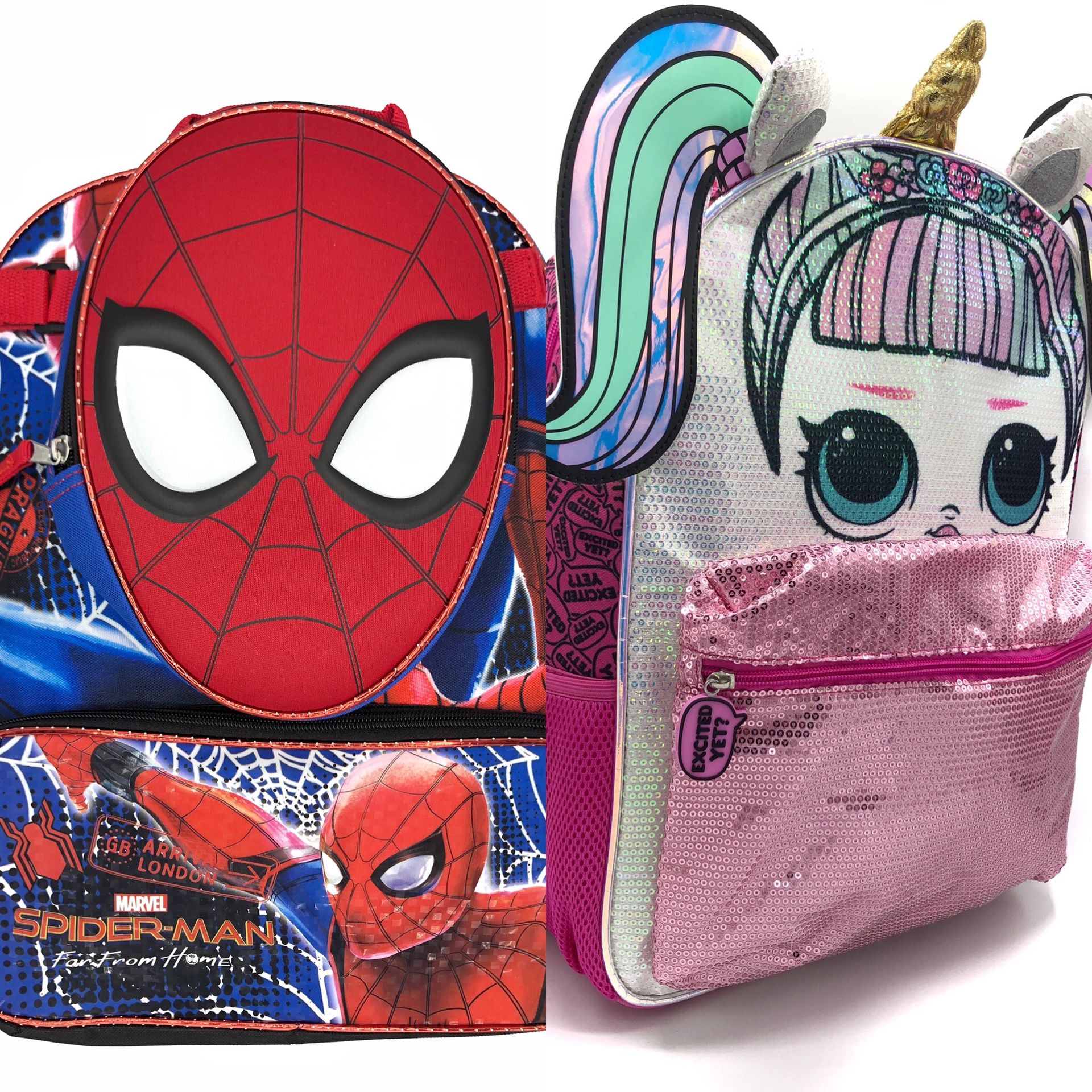 NEW! LOL Surprise Dolls & 2 piece spiderman backpack set
