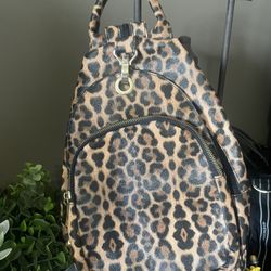Leopard Backpack &/or Sling bag 2 In 1 