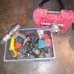 Drills And Chargers Batteries And Cfatman Tool Box