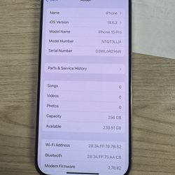 iPhone 15 Pro 256gb Unlocked 
