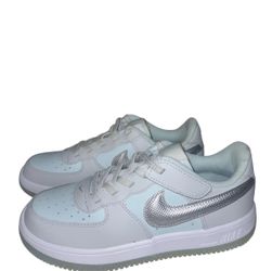 Nike Air Force 1  Pure Platinum Glacier Blue Kids Casual Size 3.0