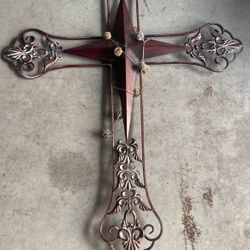 METAL CROSS DECOR