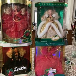 1990, 1991, 1993 and 1994 Special Edition Holiday Barbies 