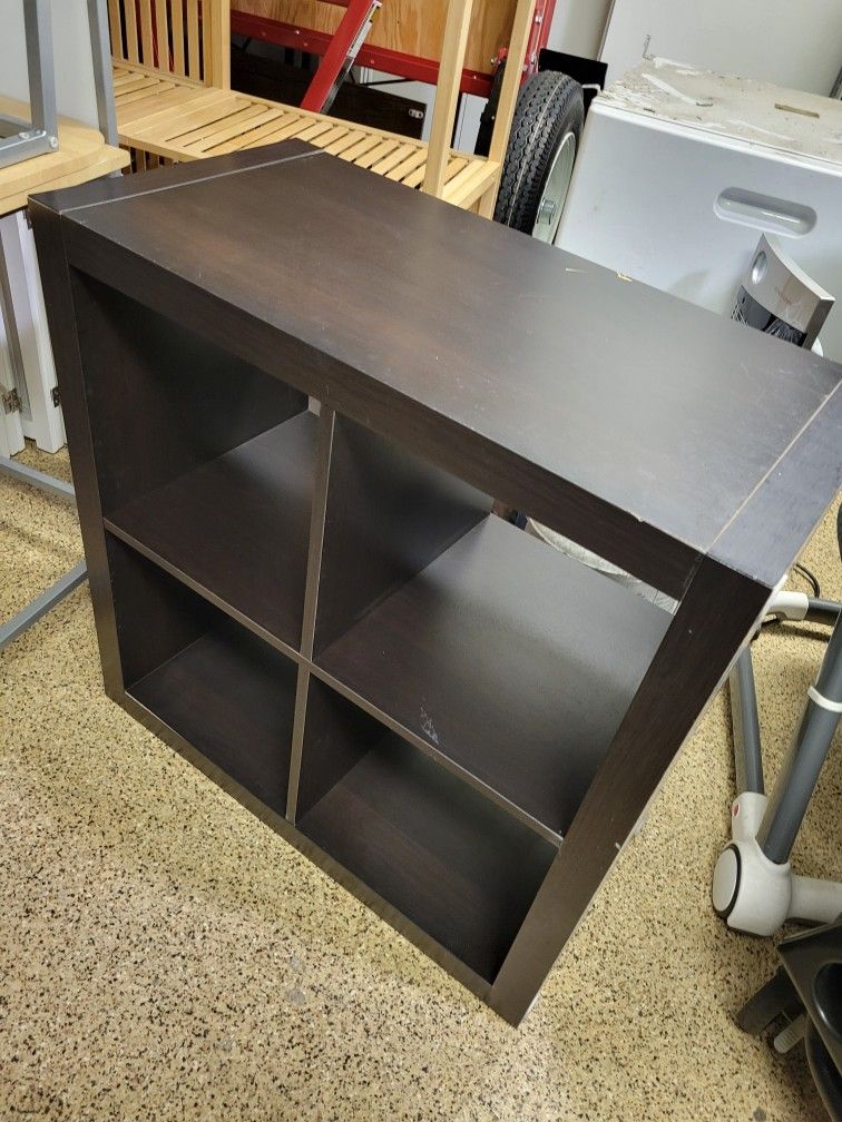 Black/brown Ikea Kallax 4 Cubbie Cube Bookcase Book Case Helves Shelf Shelving TV Media Stand Unit