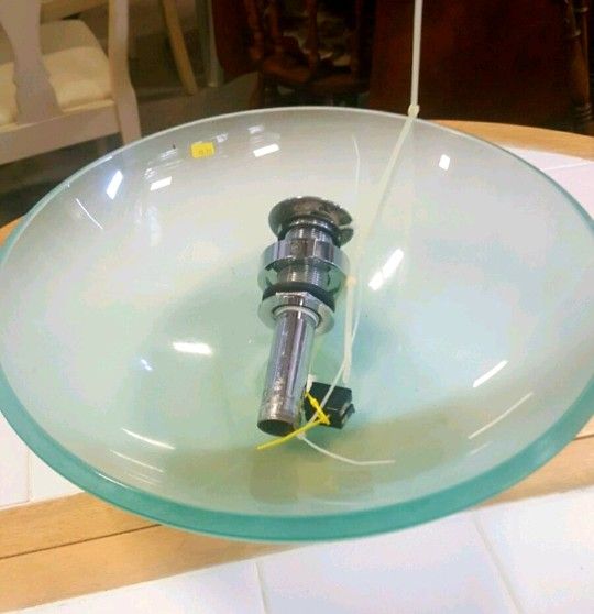 Frosted Glass Sibk Vessel - NO DRAIN