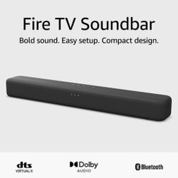 Amazon Fire TV Soundbar, 2.0 speaker with DTS Virtual:X and Dolby Audio, Bluetooth connectivity 