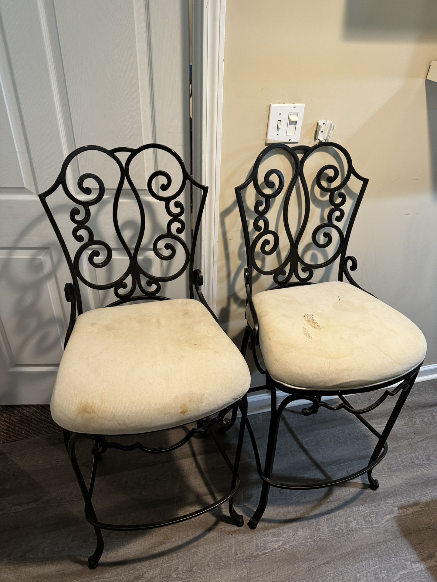 Bombay Raw Iron Bar Stools