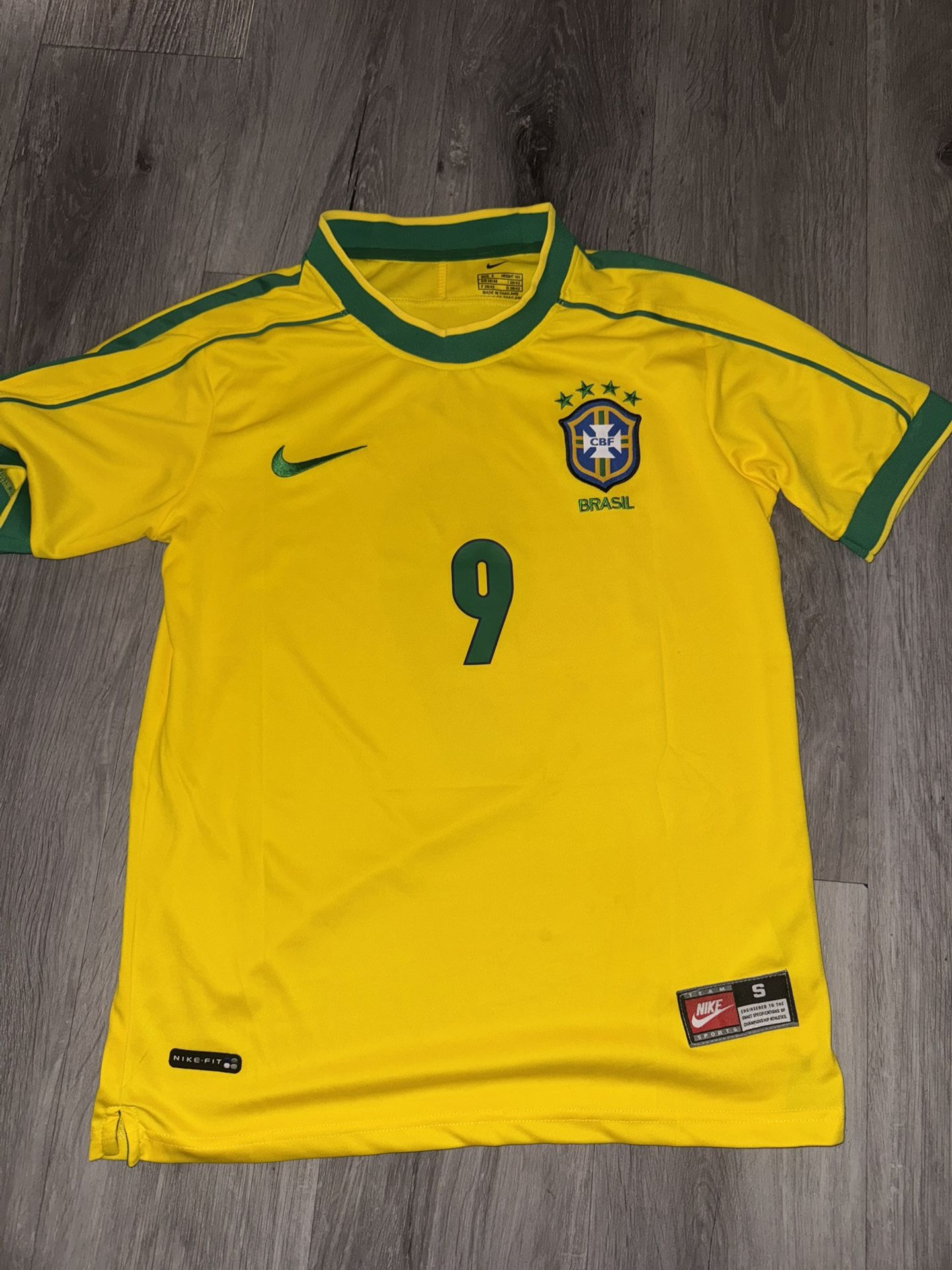 Brazil 1998 Ronaldo #9 Kit Home Size S