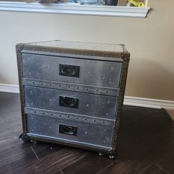 Rh Aviation Side Table With Drawers