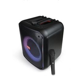 FOL FS-L1218 is a high-power TWS portable rechargeable speaker designed for parties & karaokes,  includes a wireless microphone 