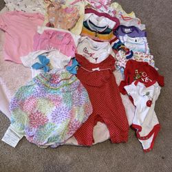 0-3 Months Girl Baby Clothes And Tub