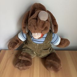 Vintage Collectible Wrinkles Hand Puppet Plush Dog Puppy Toy ID Tag Vintage 80’s Ganzbros Toys 1981