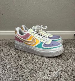 Nike Air Force 1 Low Tear Away Pastel Shoes Size 5.5 men, 7 women