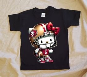 SF 49ers Hello Kitty Toddler Tee Sizes 2T-thru 6T available